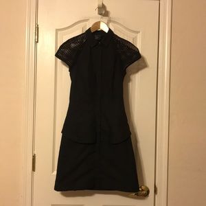 A|X Armani Exchange Layered Poplin Shirt Dress